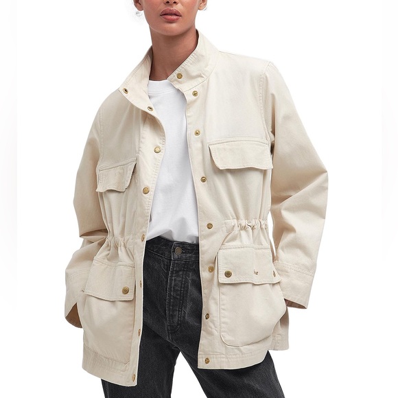 Barbour Jackets & Blazers - Barbour- Maeva-Utility Jacket, Cream-Size 10